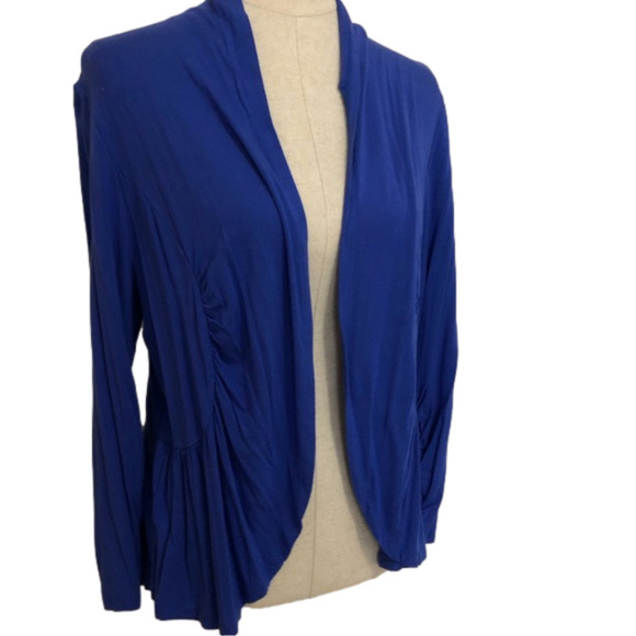 Grace Elements Open Cardigan Gathered Ruched Long Sleeves - Picture 1 of 6